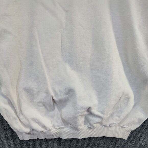 Del Sol Men's St. Maarten Pullover Crew Neck Sweatshirt White XXL Heavyweight - Picture 10 of 16